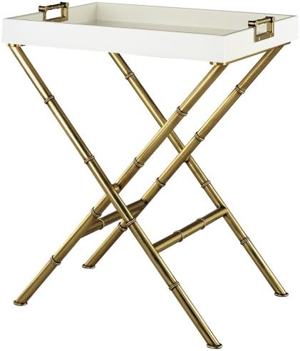 Robert Abbey Jonathan Adler Meurice Butler Tray Table in Antique Brass 659