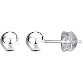 JADENOVA 925 Sterling Silver Earrings Silver Studs Ball Earrings for Women