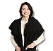 Pembrook Fleece Shawl Wrap – Black – Polar Fleece Pashmina Scarf poncho