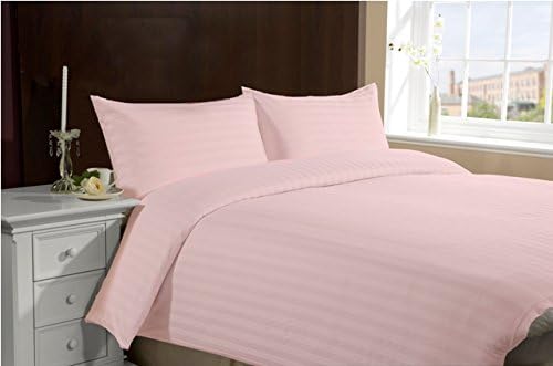 Cal-King / King Hotel Collection 100% Cotton 3pcs Duvet Cover Pillow Case Sheets Set - Pink