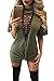 Dearlovers Womens Lace Up Front Half Sleeves Casual Loose Tshirt Dress Small Army Green