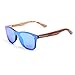 Vintage Wayfarer Style polarized mirror green lense stylish wood frame sunglasses for men women 2018 Anniversary lightweight wooden float shades unique birthday presents gift ideas for him her mom dad
