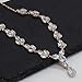 Ruzzykea Women CZ Crystal Wedding Jewelry Set Necklace Earrings Bracelet Set For Bride Bridesmaid Prom Party (Rose Gold)