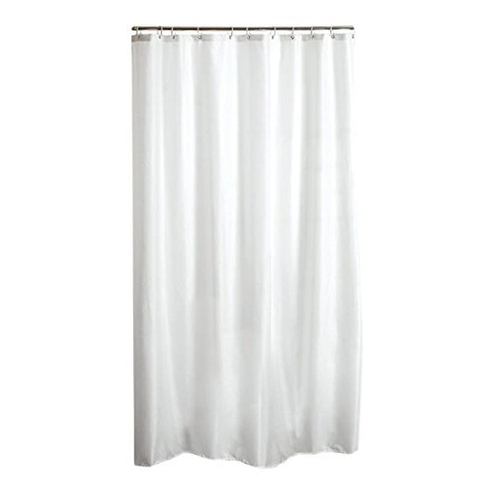 Douceur d'Intérieur Vitamin Shower Curtain PEVA, 180 x 200 x 0.01 cm, white, 180 x 200cm