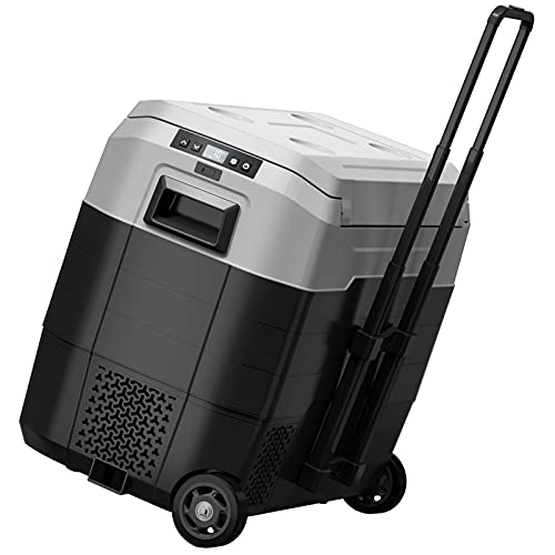 Portable Car Freezer with Wheels, 52 Quart Car Refrigerator with