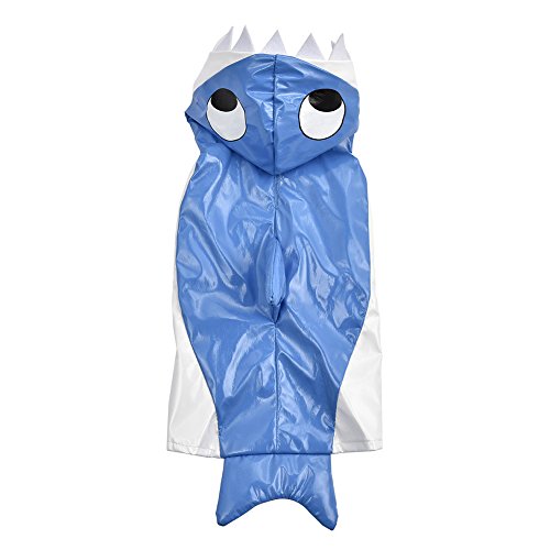 Awtang Pet Dog Raincoat Shark Style Costume Halloween Christmas Clothes Wind Coat for Cat