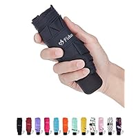 Fidus Mini Compact Sun&Rain Travel Umbrella - Lightweight Portable Umbrella with 95% UV Protection-Black