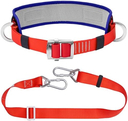 HandAcc climbing Safety Belt with Padded Waist Pad and Adjustable