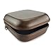 Geekria Shield Headphones Case Compatible with Sennheiser HD 550/505/599/598/560S/559/558/555/400 Pro, Replacement Hard Shell Travel Carrying Bag with Cable Storage (PU Brown)