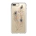 Speck Products Presidio Clear + Print Cell Phone Case for iPhone 7 Plus - Showyfeather Gold/Clear