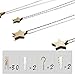 Retr Photo Display Wood Stars Garland Chains for Dorm Decor ,Hanging Picture Frame Collage with 30 Wood Clips, Wall Art Decoration for Home Office Nursery Room Dorm Living Room Bedroom (Gold)