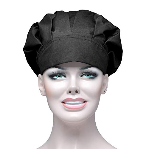 JoyRing Adjustable Surgical Scrub Cap Medical Doctor Bouffant Hats with Sweatband and Free Cotton Mask