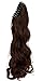 Synthetic Claw Ponytail Heat Resistant Handy Jaw Pony Tail One Piece Long Wavy Curly Soft Silky for Women Lady Girls 18'' / 18 inch (medium brown)
