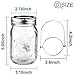 ZOUTOG Solar String Lights, 30 LED Hanging Mason Jar Outdoor Lights with Handle, Solar Lantern Lights for Patio / Garden / Yard and Lawn, 6 Pack - Jars & Hangers Included