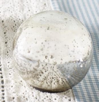 Market Street Small Silver Mercury Glass Orb