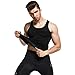 GKVK Mens Slimming Body Shaper Vest Shirt Abs Abdomen Slim,S(chest size76cm-81cm/30inches-32inches),Black