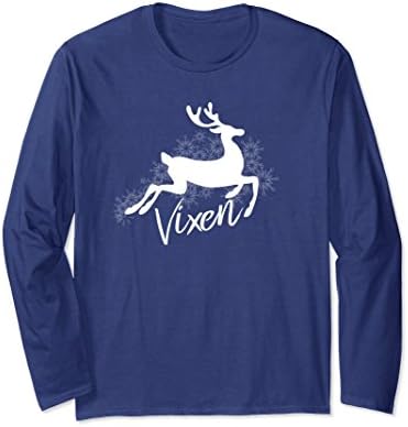 Unisex Santa & Reindeer Vixen Matching Family Christmas T-Shirt 2XL Navy