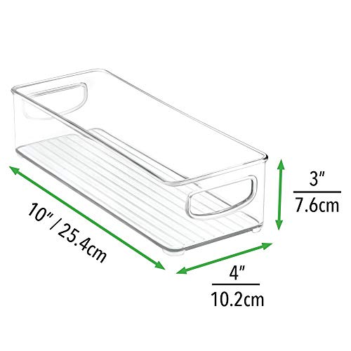 mDesign Small Plastic Bathroom Storage Container Bins with Handles for