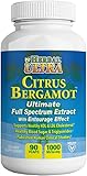 Citrus Bergamot Ultimate 90 VCaps - Only Full Spectrum Extract with Entourage Effect 1000mg Serving per Human Clinical Studies Herbal Ultra