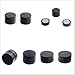 MJARTORIA Unisex Punk Style Black Acrylic Round Magnetic Fake Plugs No Piercing Clip On Stud Earrings