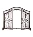 Plow & Hearth Metal Fireplace Screen Crest Arch Copper | 38