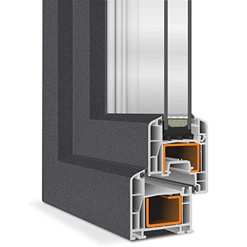 Komforta Fenster Anthrazit Außen/Innen - Alle Größen Kellerfenster Kunststoff BxH 950 x 1100 mm - Garagenfenster Fenster… – Bild 4