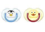 Philips AVENT BPA Free Animal Pacifier, 0-6 Months, Penguin/Duck, 2-Pack
