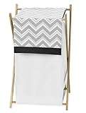 Baby/Kids Clothes Laundry Hamper for Black and Gray Chevron Zig Zag Bedding by Sweet Jojo Designs