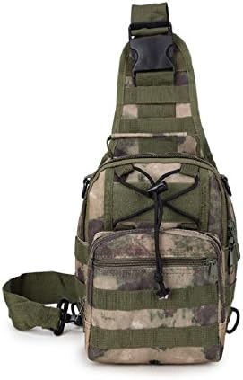 Summix Tactical Military Sling Chest Pack Bag Outdoor Shoulder Backpack, Mens Molle Daypack Laptop Backpack Jungle camouflage