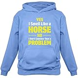 Tstars Smell Like a Horse Funny Gift for Horse Lover Riding Women Hoodie X-Large California Blue