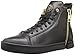 Diesel Men's Zip-Round S-Nentish Fashion Sneaker, Black/Gold, 8 M US