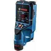BOSCH D-TECT200C 12V Max Wall and Floor Scanner | Find studs in drywall, wall scanner for hidden objects, wire detector, 2.0 Ah 12V battery &amp; charger, USB cable &amp; soft pouch