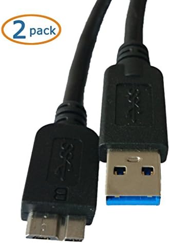 (2 Pack) Cable 4 FT 4 FEET Micro USB 3.0 Cable for Seagate Expansion External Desktop Hard Disk Drive 1TB 2TB 3TB 4TB Models STBV2000100 STBV1000100 STBV3000100 STBV4000100