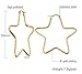 Vnox 1-4 Pairs Womens Sisters Sister Stainless Steel Simple Big Star Heart Wave Shape Hoop Round Earrings,Gold Plated,Clip-top (Star)