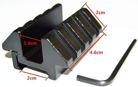 TACBRO Side 45 Degree 2 Way Offset Side Scope Mount 20mm Picatinny Weaver Rail