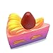 Kiibru Squishies Slow Rising Rainbow Short Cake Jumbo Squishy Strawberry Galaxy Scented Cake Kids Toy (Rainbow)