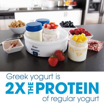container maker yogurt glass Maker, Mykonos 1 Yogurt Greek CKSTYM1001 Manual Home Oster Quart