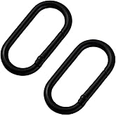 TANJUN 10Pack Spring Oval Rings Metal Spring Snap Clip Round Keychain Key Ring Clips Oval Ring Buckle for Bags, Purses, Handbag, DIY Craft