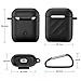 ESR Ripple TPU Carrying Case for AirPods Charging Case(1st and 2nd Gen),[Not Compatible with AirPods Wireless Charging Case]Shock-Resistant Protective Cover,Soft Slim Silicone Skin with Keychain,Black