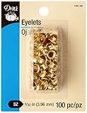 Dritz 104-35 Eyelets, Brass, 5/32-Inch 100-Count