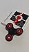 Fidget Spinner (Black) Fidget Spinner (Red) Anti Anxiety 360 Spinner w Premium Quality Bearings. (3D Fidget) ADD, ADHD, OCD, Autism stress relief and toy. Relieves anxiety, boredom, and insomnia.