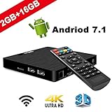 4K Android 7.1 TV Box - SeeKool 2018 Model T Smart TV Box with 2G RAM 16G ROM, Amlogic S905W Quad Core 64 Bit, 4K Ultra HD, Built-in WIFI, USB Port, HDMI & AV Output Media TV Player