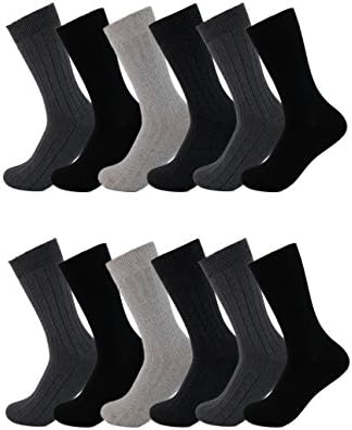 Mens Dress Socks 10 Pack Cotton Dress Socks Assorted Colors (10-13, SLD1)