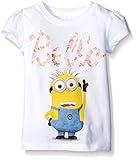 Despicable Me Little Girls' Toddler Short Sleeve T-Shirt, White, 3T