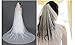 BEAUTELICATE Wedding Bridal Veil with Comb 1 Tier Pencil Edge Cathedral Length 118