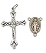 Religious Gifts Silver Tone Miraculous Medal Rosary Centerpiece with Crucifix Pendants, Lot of 10