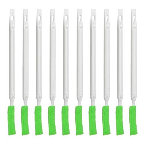 DXTECHPRO エアコン 掃除 ブラシ 隙間ブラシ 隙間掃除 ファン隙間に入る 掃除道具 トイレ掃除 キッチン掃除 水回り掃除 空気清浄機掃除 掃除道具 水筒 トイレ掃除 10本入 緑