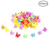100 Pieces Hair Clips Claw Butterfly Hair Clips Barrettes Assorted Color Mini Jaw Clip Hairpin Hair Accessories for Women and Girls
