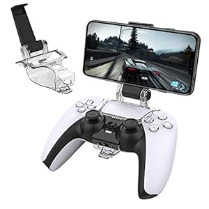 Newseego PS5 Controller Phone Mount Clip, Foldable Mobile Phone Holder Bracket [Adjustable Angle] for Game Controller…