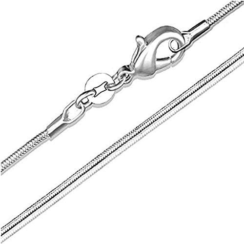 925 Sterling Silver Plated Snake Chain 1mm Round Jewelry Necklace 18-30 inch